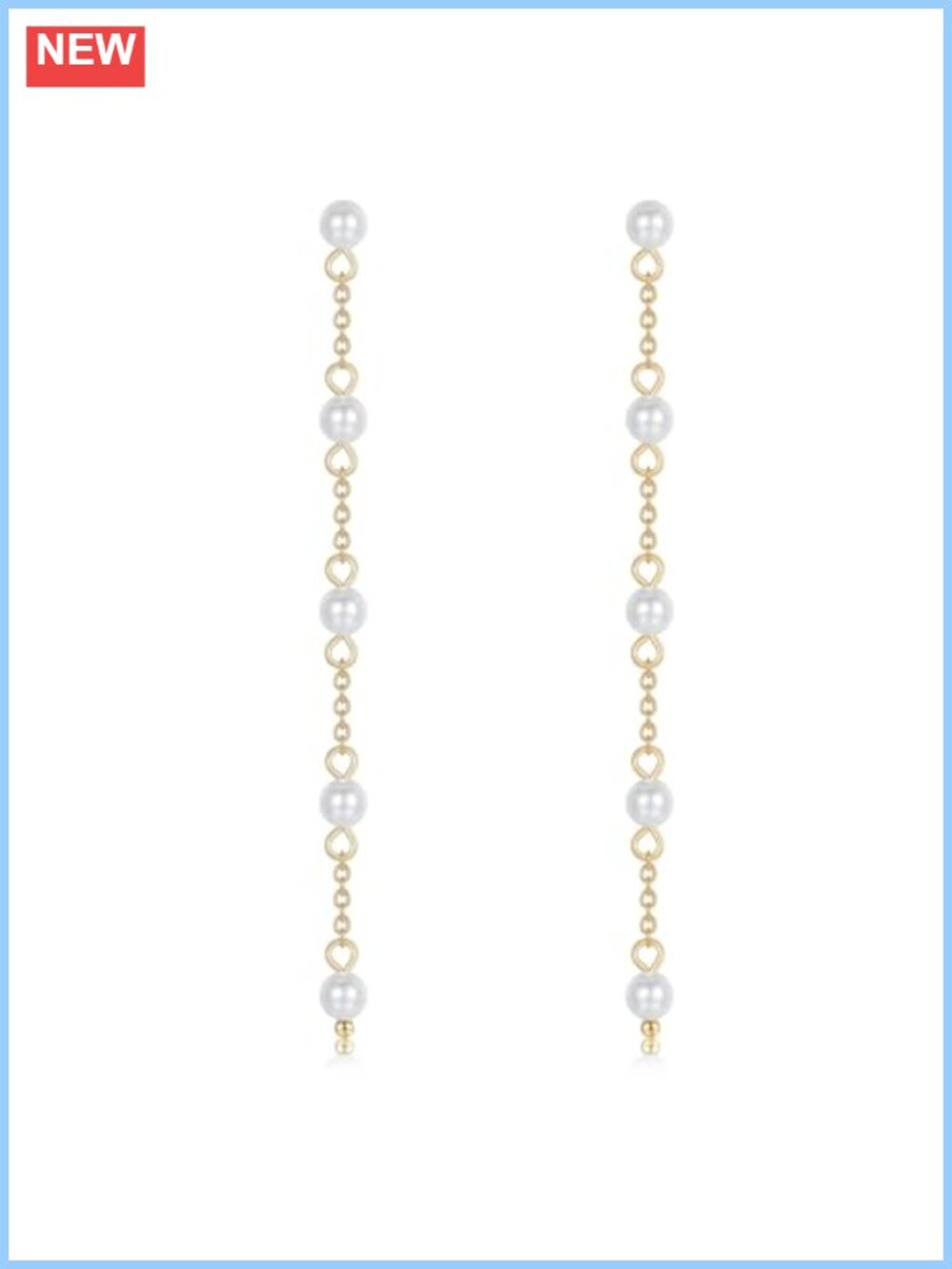 18K Gold Plated Pearl Drop Earrings Handmade Dangle